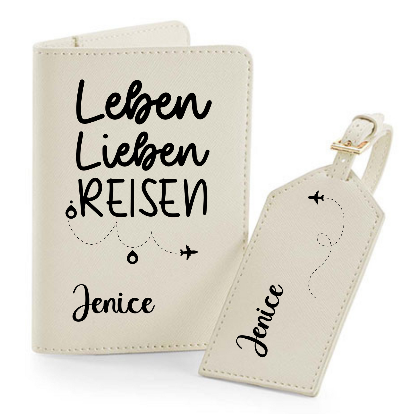 Reisepasshülle Leben Lieben Reisen ⎢ Passport Hülle  ⎢ Perfekt für deinen Urlaub